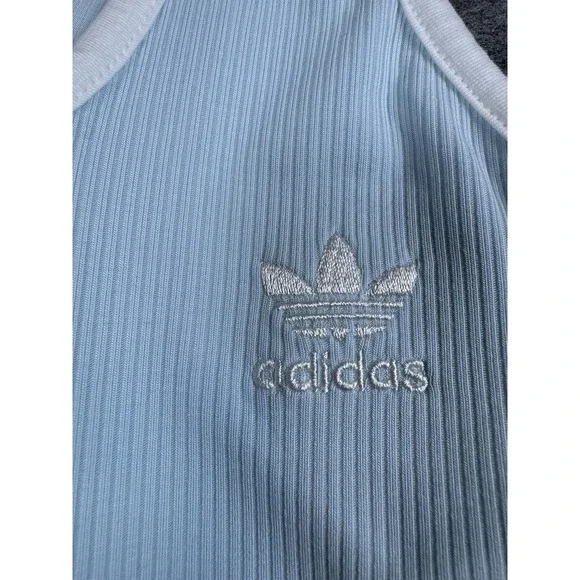 adidas Tank Top Womens Large Blue Always Original Lace-up Laced - Picture 2 of 11